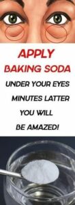 Apply Baking Soda Under Your Eyes… 5 Minutes Latter… You Will Be Amazed!